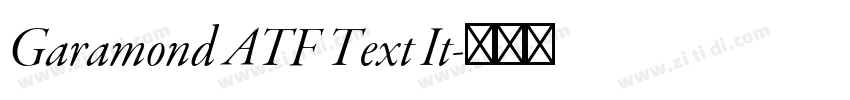 Garamond ATF Text It字体转换
